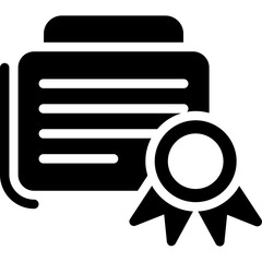 Diploma Glyph Icon
