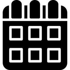 Academic Calendar Glyph Icon