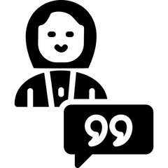 Teacher's Quote Glyph Icon