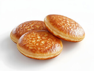 Thai sweet bun on white background.