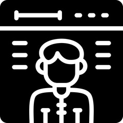 User Persona Glyph Icon