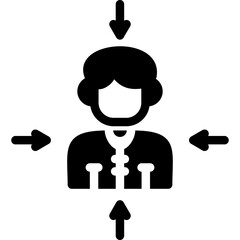 User Centered Design Glyph Icon