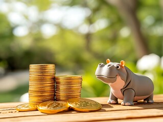 Hippo  Gold Coins Savings. (2)