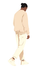 Naklejka premium PNG Standing walking people adult.