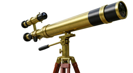 Isolated Vintage Telescope