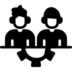 Team Work Glyph Icon