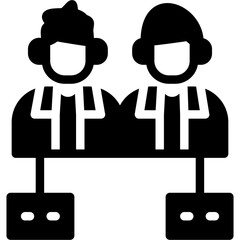 Team Planning Glyph Icon