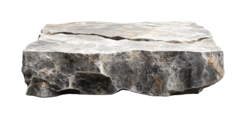 Rock formation display in natural nature landscape isolated on transparent background, png