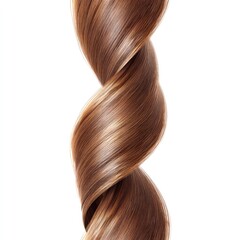 Healthy, vibrant brown hair in a spiral curl
