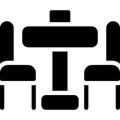 Dining Table Glyph Icon