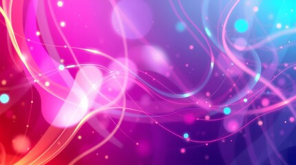 Vibrant Digital Waves: Pink to Cyan Abstract Light Composition