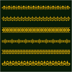 A decorative filigree heraldic crest with a calligraphic motif, featuring a floral pattern as a horizontal divider design element. An original vintage-style creation