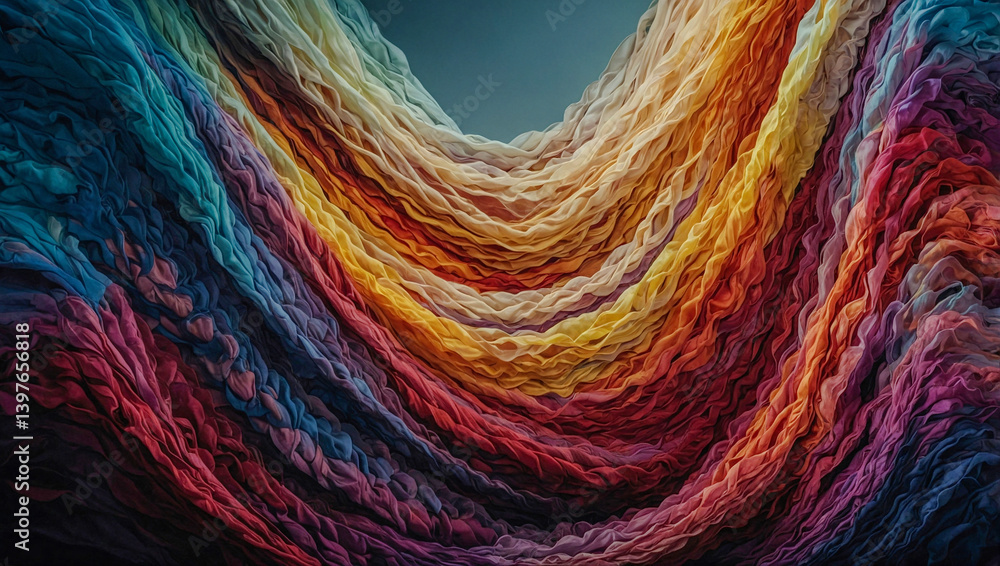 Poster dynamic gradient tapestry, an abstract visual masterpiece.