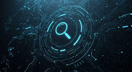 search magnifying electronic circuit board