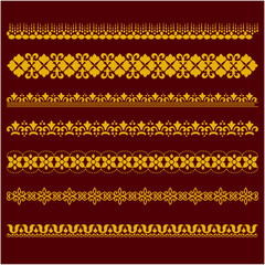 A decorative filigree heraldic crest with a calligraphic motif, featuring a floral pattern as a horizontal divider design element. An original vintage-style creation