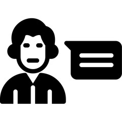 Friendship Message Glyph Icon