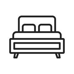 Double Bed icon vector image. Suitable for mobile apps, web apps and print media.