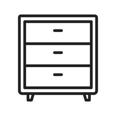 Drawers icon vector image. Suitable for mobile apps, web apps and print media.