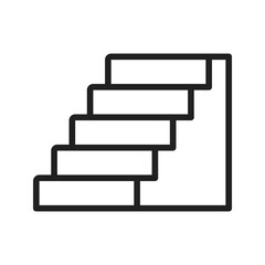 Stairs icon vector image. Suitable for mobile apps, web apps and print media.