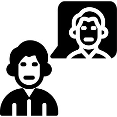 Friendship Story Glyph Icon