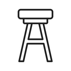 Stool icon vector image. Suitable for mobile apps, web apps and print media.