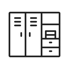 Wardrobe icon vector image. Suitable for mobile apps, web apps and print media.