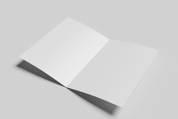 Blank Color A4 Bi-Fold Brochure Mockup
