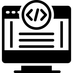 Code Syntax Glyph Icon