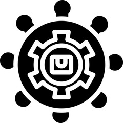 Supply Chain Glyph Icon