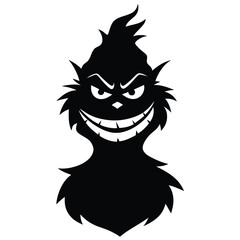 black and white dragon head