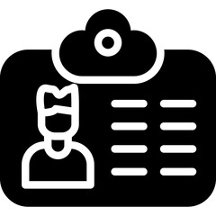 Photo ID Glyph Icon