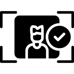 Identity Access Glyph Icon