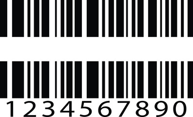 Barcode product distribution icon set. Vector collection isolated on transparent background. Business concept barcode pictogram. Bar code scan label for product price tag. Easily editable stroke.