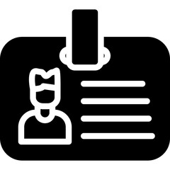 Identity Number Glyph Icon