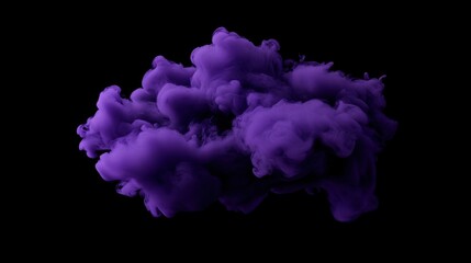 Fototapeta premium Colorful purple smoke swirling against a dark background creates a captivating visual effect and enhances artistic expression