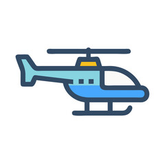 Helicopter Side View Icon Design