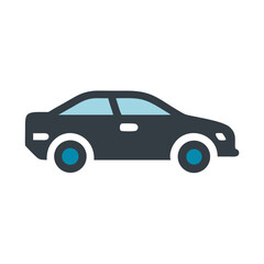 Sedan Car Side Icon Design