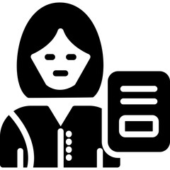 Librarian Glyph Icon