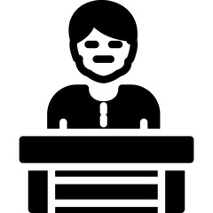 Receptionist Glyph Icon