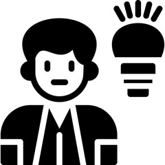 Entrepreneur Glyph Icon