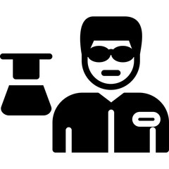 Scientist Glyph Icon