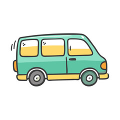 minivan icon, minivan vector illustration-simple illustration of minivan, perfect for minivan logos and icons