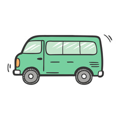 minivan icon, minivan vector illustration-simple illustration of minivan, perfect for minivan logos and icons