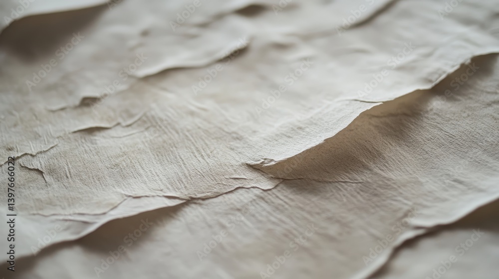 Poster a traditional mulberry paper texture with long visible fibers and a soft-touch surface.