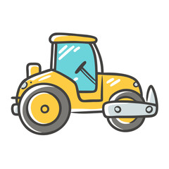 road roller icon, road roller vector illustration-simple illustration of road roller, perfect for road roller logos and icons