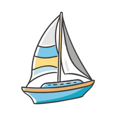 sailboat icon, sailboat vector illustration-simple illustration of sailboat, perfect for sailboat logos and icons