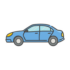 Fototapeta premium sedan icon, sedan vector illustration-simple illustration of sedan, perfect for sedan logos and icons