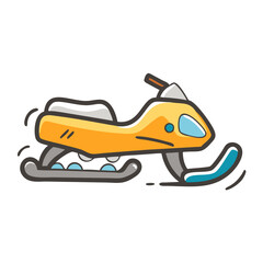 snowmobile icon, snowmobile vector illustration-simple illustration of snowmobile, perfect for snowmobile logos and icons