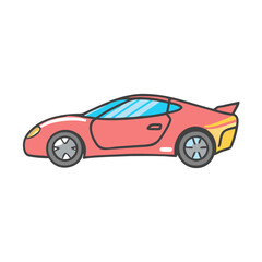 sports car icon, sports car vector illustration-simple illustration of sports car, perfect for sports car logos and icons