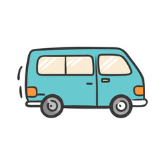van icon, van vector illustration-simple illustration of van, perfect for van logos and icons